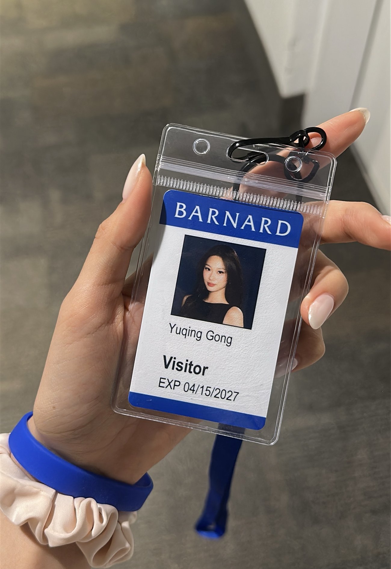 Barnard College visitor pass issued for the summer program