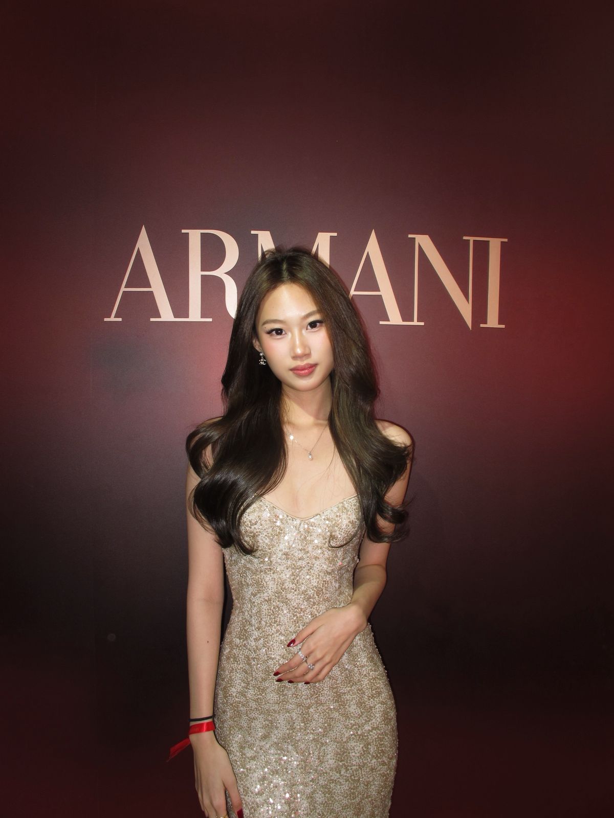 At an Armani brand event